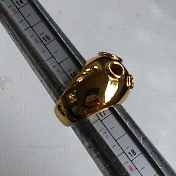 NWT Coach High Polished Gold Tone Dome Ring - Picture 8 of 16